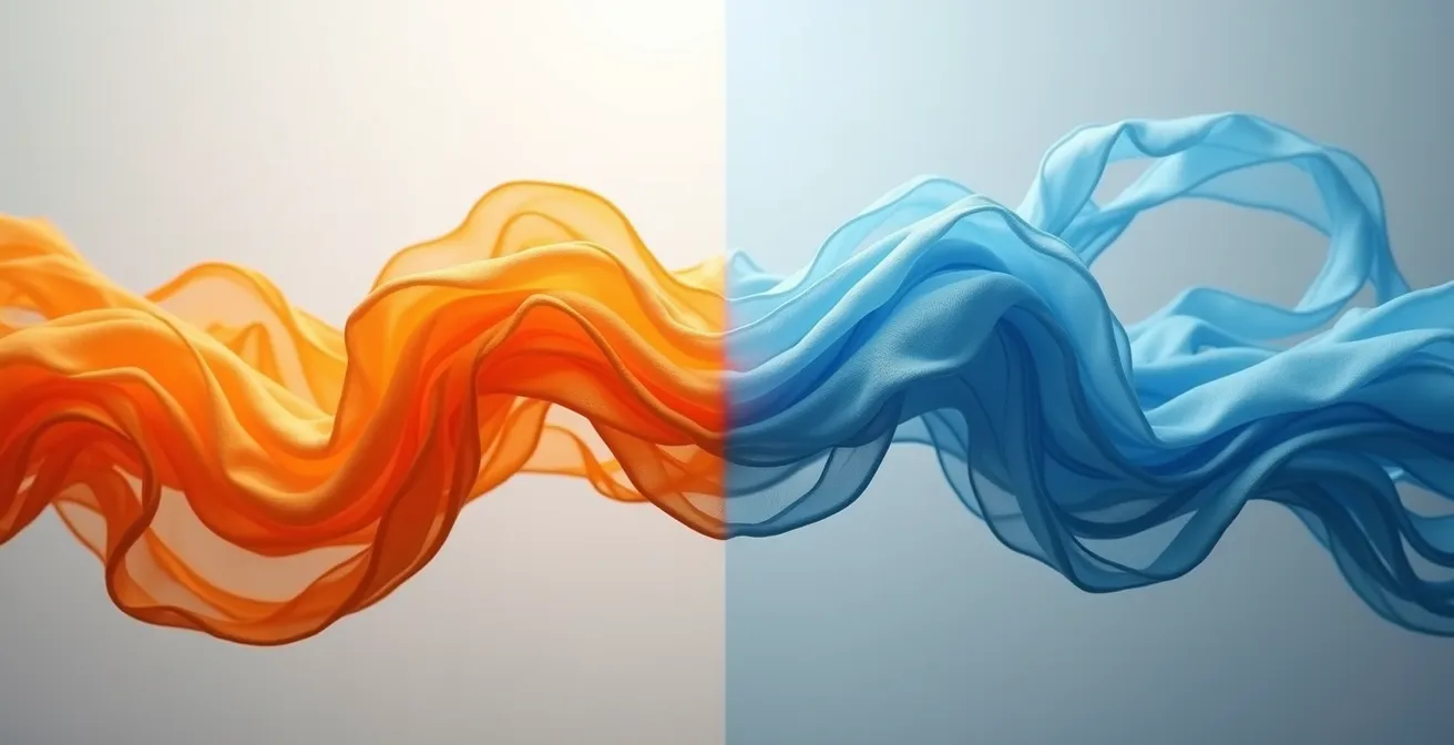 Visualisation des différences entre le flux laminaire du tunnel et les turbulences en chute libre