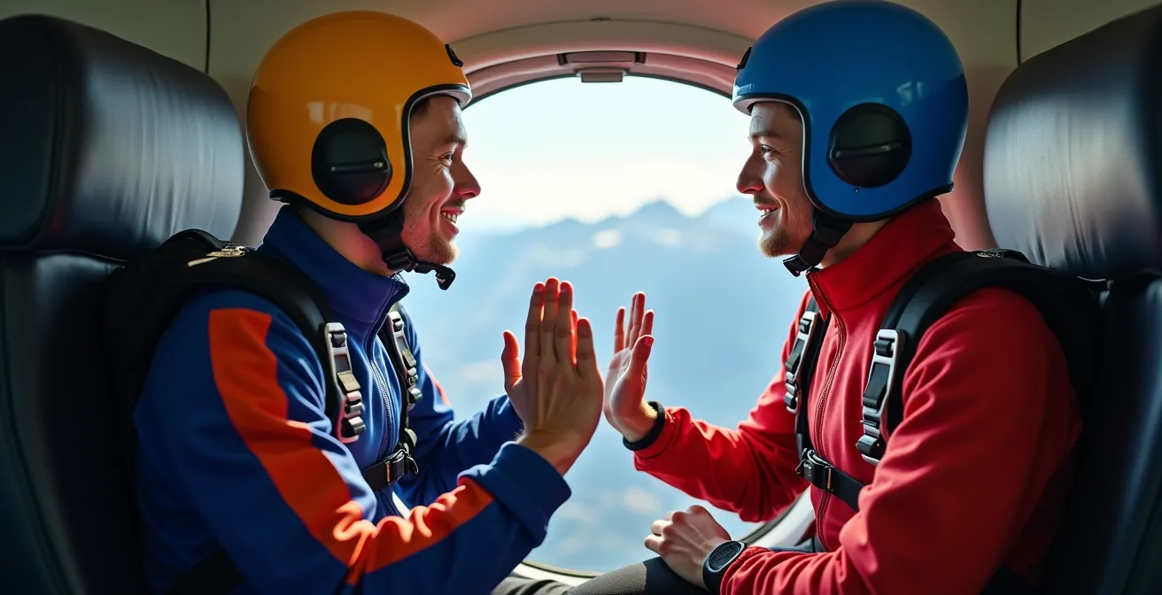 Comparaison schématique des différentes méthodes de formation au parachutisme