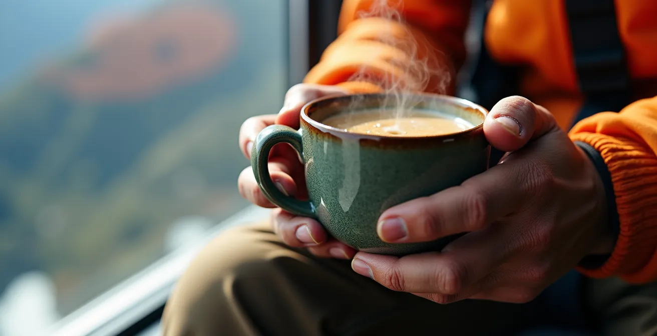 Moment de récupération après le saut près d'un lac alpin suisse