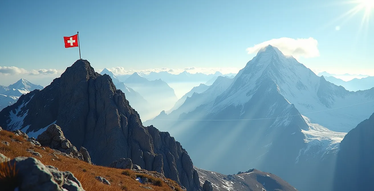 Technique du double repère alpin pour mesurer la dérive en parachute